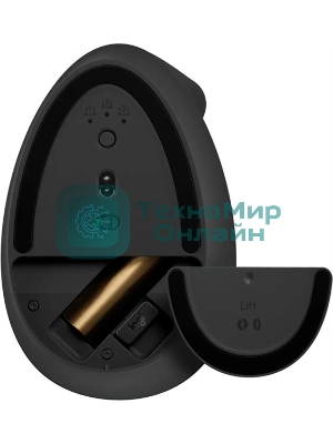 Мышь беспроводная Logitech Lift графитовый, 4000 dpi, радиоканал, Bluetooth, USB, кнопки - 6