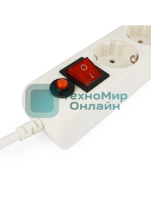 Сетевой фильтр Гарнизон 5 р, 10А, 2xUSB, 1.8 м, ур.защиты 4, белый, пакет