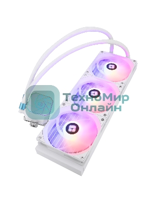 Водяное охлаждение для процессора Thermalright Aqua Elite 360 White ARGB V3 (360мм, White, ARGB/ Fans: 3x120мм, 66.17CFM, 25.6dBA, 1500RPM/ Pump height 53mm, 23dBA, 3300RPM, Rad thickness 27mm/ S: 1200, 1700, 1851, 2011, 2066, 115X, AM5, AM4)