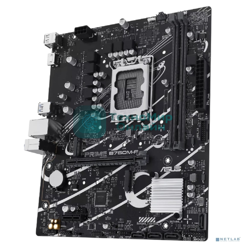 Материнская плата Asus PRIME B760M-F Soc-1700 Intel B760 2xDDR5 mATX AC`97 8ch(7.1) GbLAN RAID+HDMI