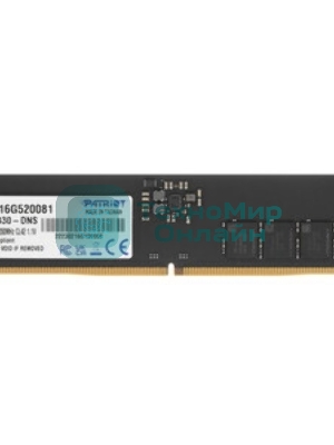 Оперативная память Patriot Signature, DDR5, 16GB (1x16 GB), 5200 MHz, CL42, DIMM