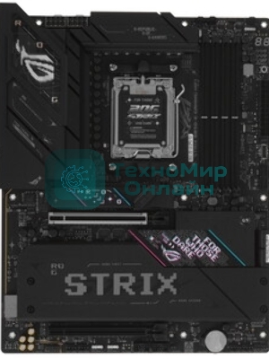 Материнская плата ASUS ROG STRIX B850-E GAMING WIFI, AM5, AMD B850, 4xDDR5, 4xSATA, 5xM.2, 1xPCI-E 5.0 x16, 1xPCI-E 4.0 x16, 1xRealtek 5Gb Ethernet, 1xUSB-C 4, 1xUSB-C 20Gbps, 6xUSB-A 10Gbps, 4xUSB-A 2.0, 3x3.5 мм, 7.1, ATX