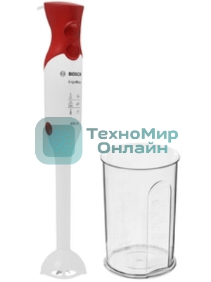 Блендер погружной Bosch MSM 64010 красный, 450 Вт, 2 скорости, турбо