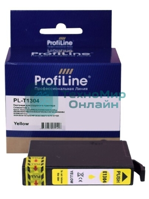 Картридж струйный ProfiLine PL-T1304 для принтеров Epson Stylus SX525WD/SX535WD/SX620/Office B42WD/BX525/BX535/BX625FWD/BX635FWD/BX925/BX935/WorkForce 525/630/3010/3520DWF/3530/3540/7015/7515/7525 с чернилами Yellow 10,1 мл