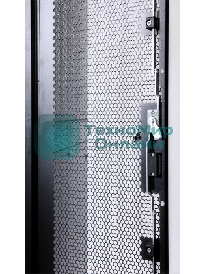 Шкаф серверный ЦМО ШТК-СП-48.8.12-48АА-9005 48U 800x1190 мм пер. дв. перфор. задн. дв. перфор. 2-хст. 2 бок. пан. направл. под закл. гайки 1350 кг черный