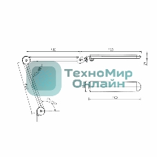 Лампа настольная бестеневая Rexant, струбцина, 