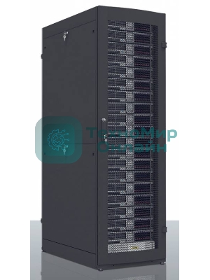 Шкаф серверный ПРОФ напольный 48U (600x1200) дверь перфор. 2 шт., черный, в сборе