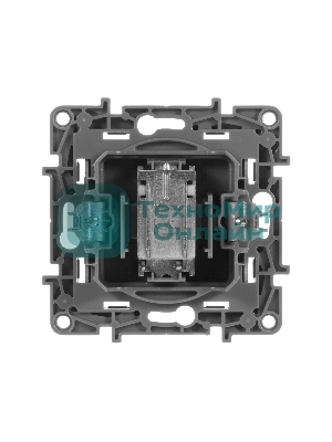 Розетка телевизионная TV Звезда, алюминий ETIKA