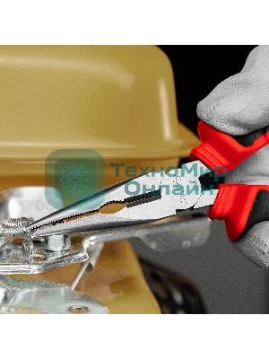 Длинногубцы прямые, 180 мм, хром-ванадий, двухкомпонентные рукоятки Matrix