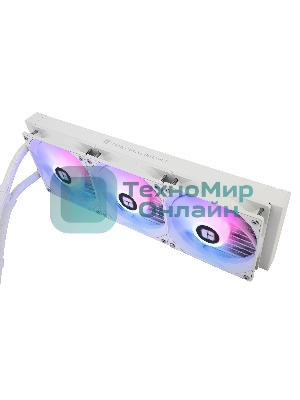 Водяное охлаждение для процессора Thermalright Aqua Elite 360 White ARGB V3 (360мм, White, ARGB/ Fans: 3x120мм, 66.17CFM, 25.6dBA, 1500RPM/ Pump height 53mm, 23dBA, 3300RPM, Rad thickness 27mm/ S: 1200, 1700, 1851, 2011, 2066, 115X, AM5, AM4)