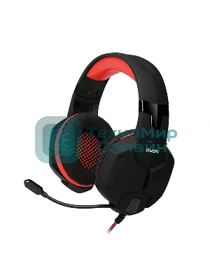 Гарнитура Sven AP-G988MV чёрный-красный, проводная, 3.5 мм