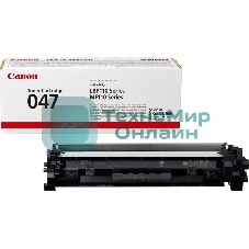 Картридж лазерный Canon 047 BK черный (1600 стр.) для Canon LBP112/LBP113W