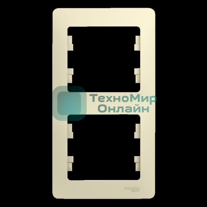 Рамка 2-м Glossa верт. беж. SchE GSL000206