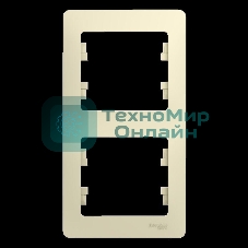 Рамка 2-м Glossa верт. беж. SchE GSL000206