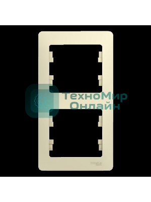 Рамка 2-м Glossa верт. беж. SchE GSL000206