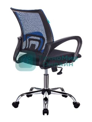 Кресло Бюрократ CH-695N/SL/BL/TW-11 синий/черный, сетка, 120 кг, механизм качания