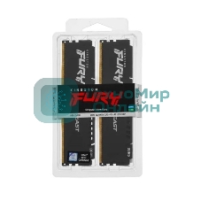 Оперативная память Kingston Fury Beast, DDR5, 16GB (2x8GB), 5200MHz, CL40, DIMM, радиатор, черный