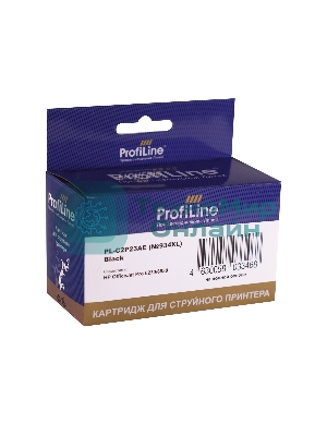 Картридж струйный ProfiLine PL-C2P23AE (№934XL) для принтеров HP OfficeJet Pro 6230/6830 с чернилами на водной основе Black