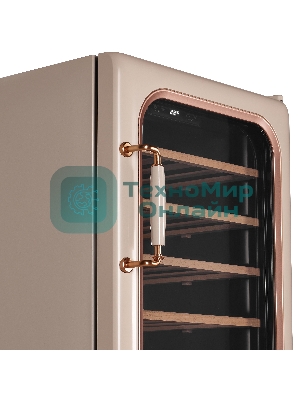 Винный шкаф Maunfeld MFWC-85SCH34 шампань, 85 л, 1 отсек, 34 бут., класс G