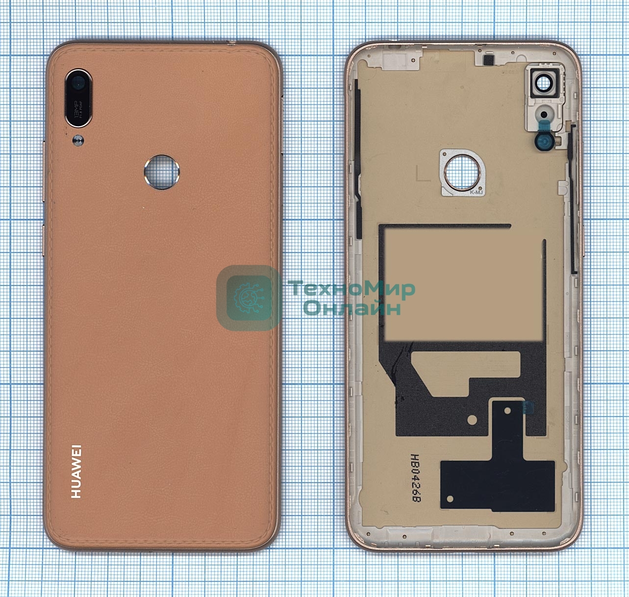 Задняя крышка для Huawei Y6 2019 коричневая