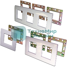 Рамка 1-постовая 45х45, с суппортом, белый