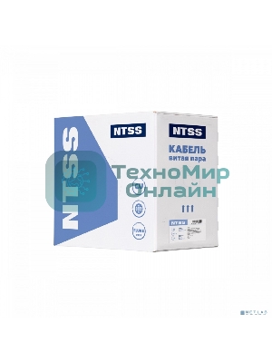 Кабель витая пара NTSS F/UTP 5e 4 пары одножильный 24AWG медь 305м внутренний нг(А)-HF (LSZH) серый NTSS-IN-FUTP4-5e-LSZH-GY