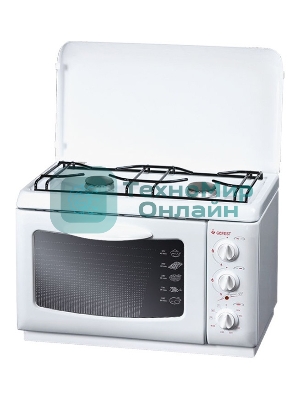 Плита комбинированная Gefest ПГЭ 120 белый, конфорок 2 газовых, духовка 18 л, 55 см x 40 см x 39 см
