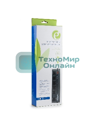 Сетевой фильтр Energenie Сетевой фильтр EG-PMS2-LAN программируемый, черный (10А, LAN, 6 розеток)