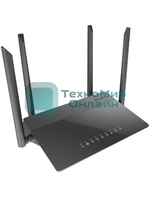 Маршрутизатор беспроводной D-Link DIR-841/RU/A1B, Wireless AC1200 Dual-Band Router with 1 10/100/1000Base-T WAN port and 410/100Base-TX LAN ports.802.11b/g/n compatible, 802.11AC up to 866Mbps,1 10/100/1000Base-T WAN port, 4