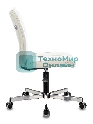 Кресло Бюрократ CH-330M/VELV20 молочный, велюр, 120 кг, механизм качания, без подлокотников