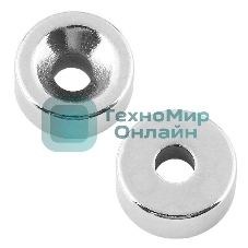 Неодимовый магнитный диск Rexant 10х3 мм с зенковкой 7х3,5 мм (упаковка 6 шт.)