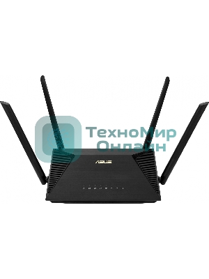 Роутер ASUS RT-AX53U 802.11b/g/n/ac/ax, до 574 + 1201 Mbps, 2,4 + 5 гГц, 4 антенны, USB