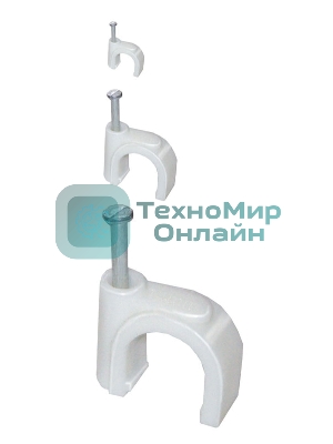 Скоба креп. круглая R7 (уп.100шт) IEK USK11-07-100