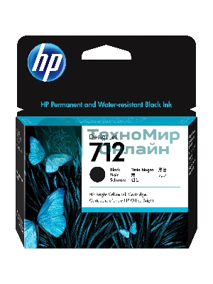 Картридж струйный HP 712 3ED71A черный (80мл) для HP DJ Т230/630