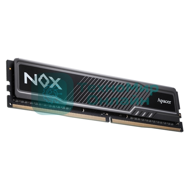 Оперативная память Apacer Nox, DDR4, 16GB (1x16 GB), 3200 MHz, CL16, DIMM, радиатор, черный