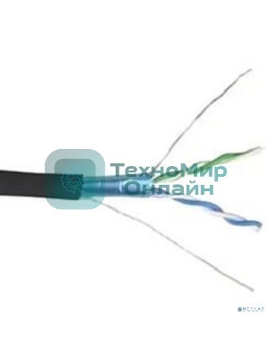 Кабель связи ITK витая пара F/UTP, cat.5e 4х2х24AWG solid, LDPE, 305м, черный