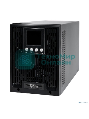 Источник бесперебойного питания Сайбер Электро ИБП ЭКСПЕРТ-II-1000 Онлайн, Напольное исполнение 1000ВА/900Вт USB/RS-232/SNMPslot (2 EURO + 1 IEC С13) (12В/7Ач. х 2)