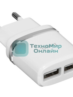 Сетевое зарядное устройство C12 Smart dual USB charger, белый