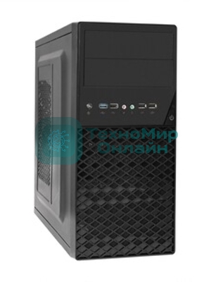 Компьютерный корпус ExeGate EX284031RUS Minitower BA-203U Black, mATX, (AA500, 80мм), 2хUSB+1хUSB 3.0, Audio