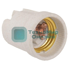 Патрон IEK EPC10-04-01-K01 Пкр27-04-К43 подвесной керамический, Е27, стикер на изделии, IEK