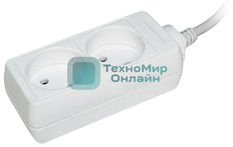 Удлинитель 2х3 м без заземл. 10А IP20 У2 2P 2х0.75 IEK WYP10-06-02-03-N