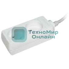 Удлинитель 2х3 м без заземл. 10А IP20 У2 2P 2х0.75 IEK WYP10-06-02-03-N