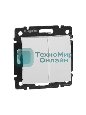 Переключатель Legrand 774408 2напр 2клав 10A Valena белый