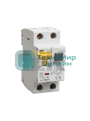 Выключатель автоматический дифференциального тока IEK 2п 25А/30мА CАВДТ 32 MAD22-5-025-C-30
