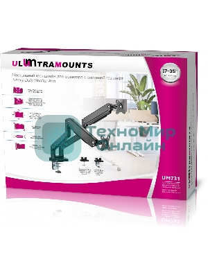 Кронштейн для мониторов Ultramounts UM731 черный 17