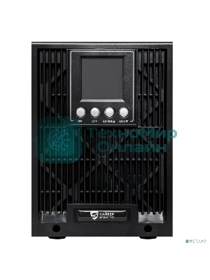 Источник бесперебойного питания Сайбер Электро ИБП ЭКСПЕРТ-II-1000 Онлайн, Напольное исполнение 1000ВА/900Вт USB/RS-232/SNMPslot (2 EURO + 1 IEC С13) (12В/7Ач. х 2)