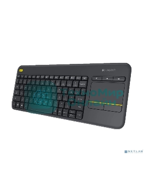 Клавиатура Logitech K400 Wireless Touch Plus беспроводная, радиоканал, чёрный