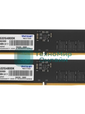 Оперативная память Patriot Signature, DDR5, 32GB (1x32 GB), 4800 MHz, CL40, DIMM