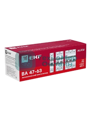 Выключатель автоматический 3P 20А (D) 6кА ВА 47-63N EKF PROxima