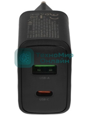 Сетевое зарядное устройство Hoco 30Вт, 3А, QC3.0/PD, 1хUSB, 1хType-C, CS23A, черный, коробка